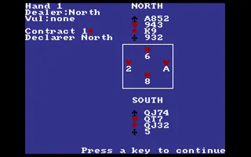 Bridge Player 2000 with Tutor screen shot game playing